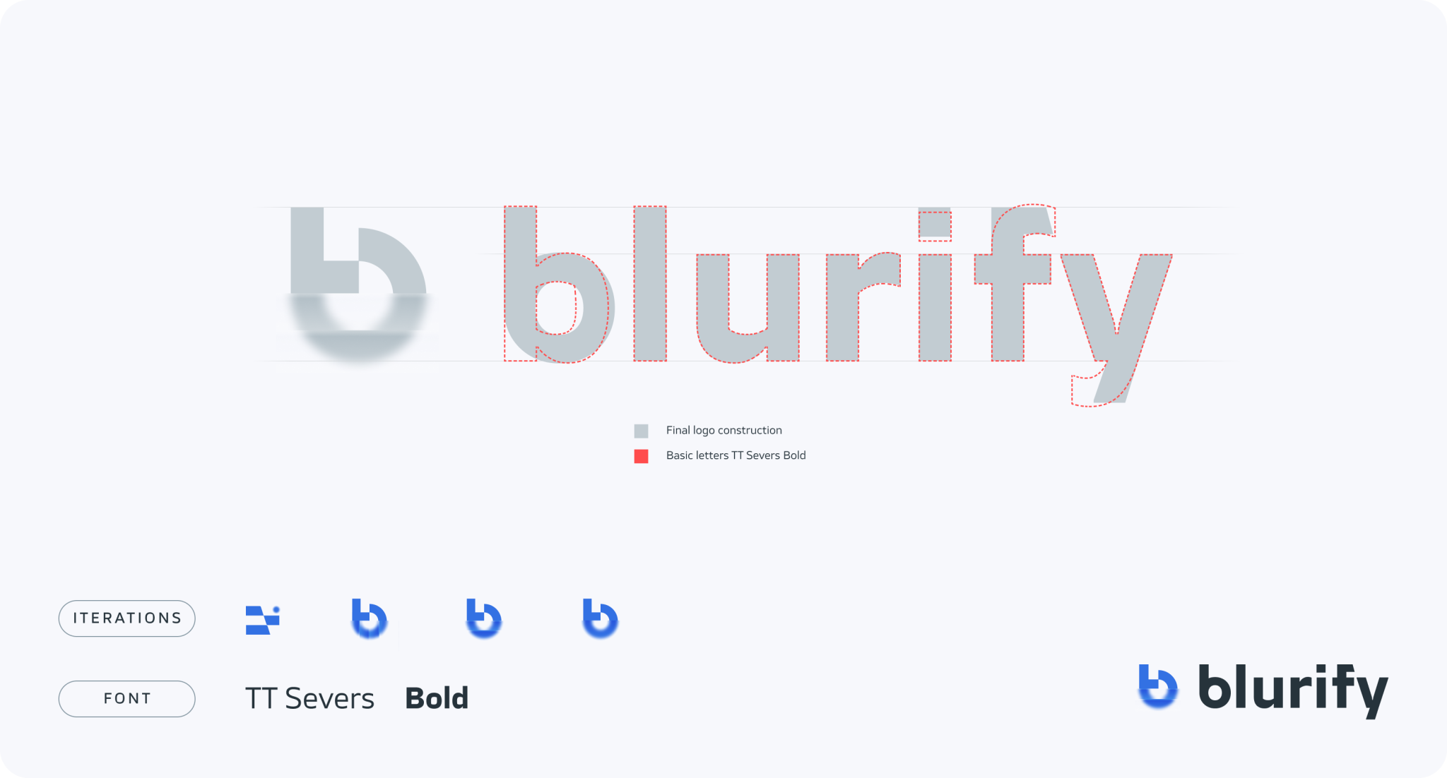 blurify praca nad logo